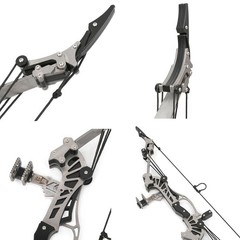 Adjustable 5.9″-16.4″ Archery Compound Bow Set for RH/LH – Hunting & Practice