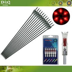 6/12/24pc 31 Inch Mixed Carbon Arrows Target +6 Red Lighted Nocks 7.62mm Hunting