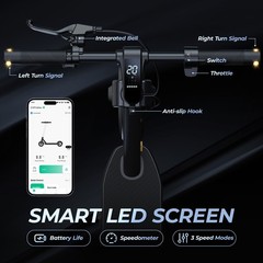 1000W Electric Scooter For Adult 10″ Tires HighSpeed Scooter 23Mph 42Miles Range