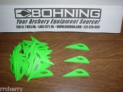 36 Bohning 2″ BLAZER Arrow Arrows VANES Archery NEON GREEN