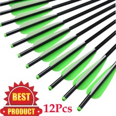 12Pcs Aluminum Crossbow Bolts 22» Target Hunting Practice Arrows for Outdoor