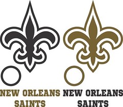 New Orleans Saints Cornhole Set of 6 Vinyl Decals