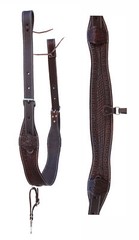Horse Western Basket Weave Tooled Leather Rear Flank Saddle Cinch Billets 9779BR