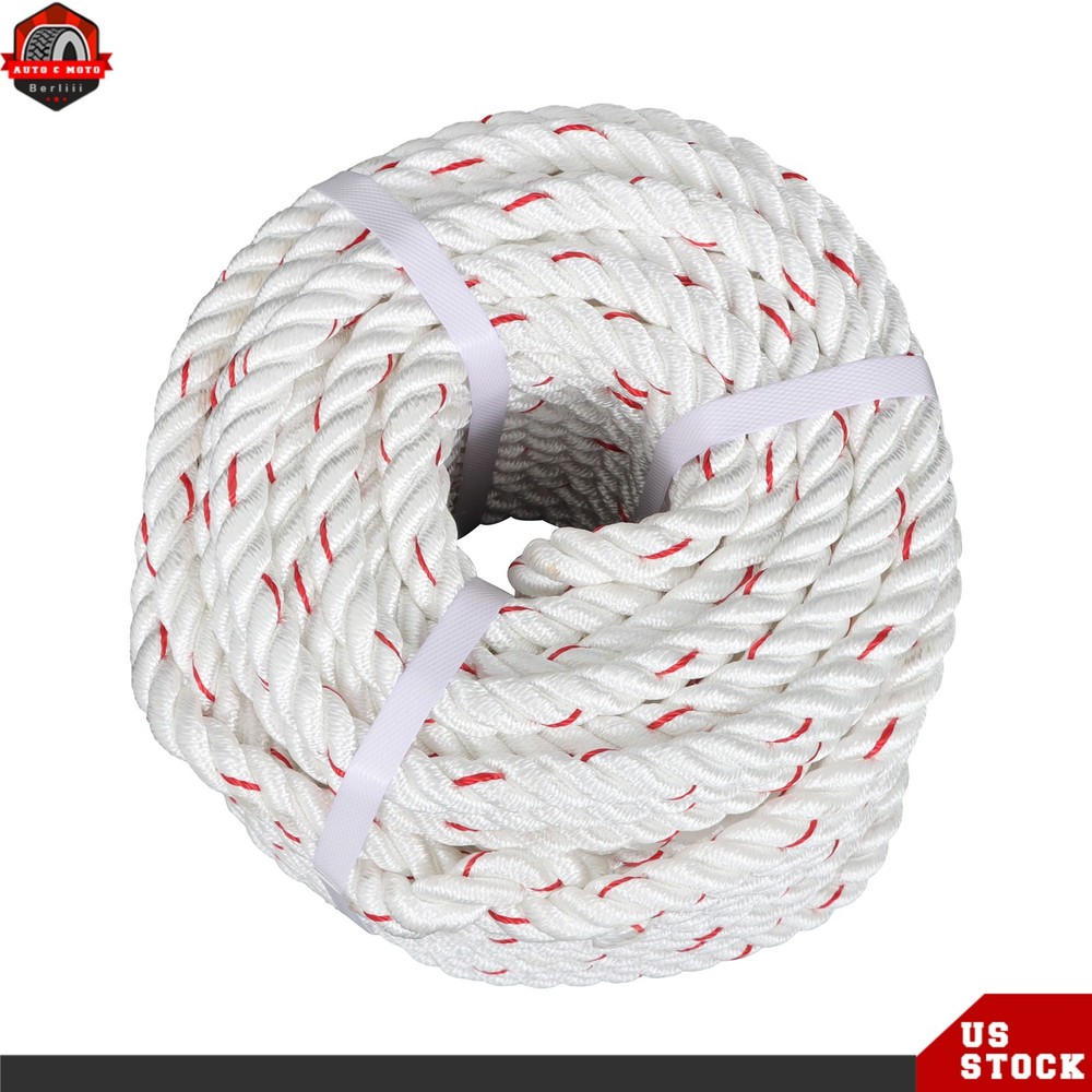 5/8in × 120ft Arborist Bull Rope Tree Hoist Rigging Line Arbor Utility Polyester