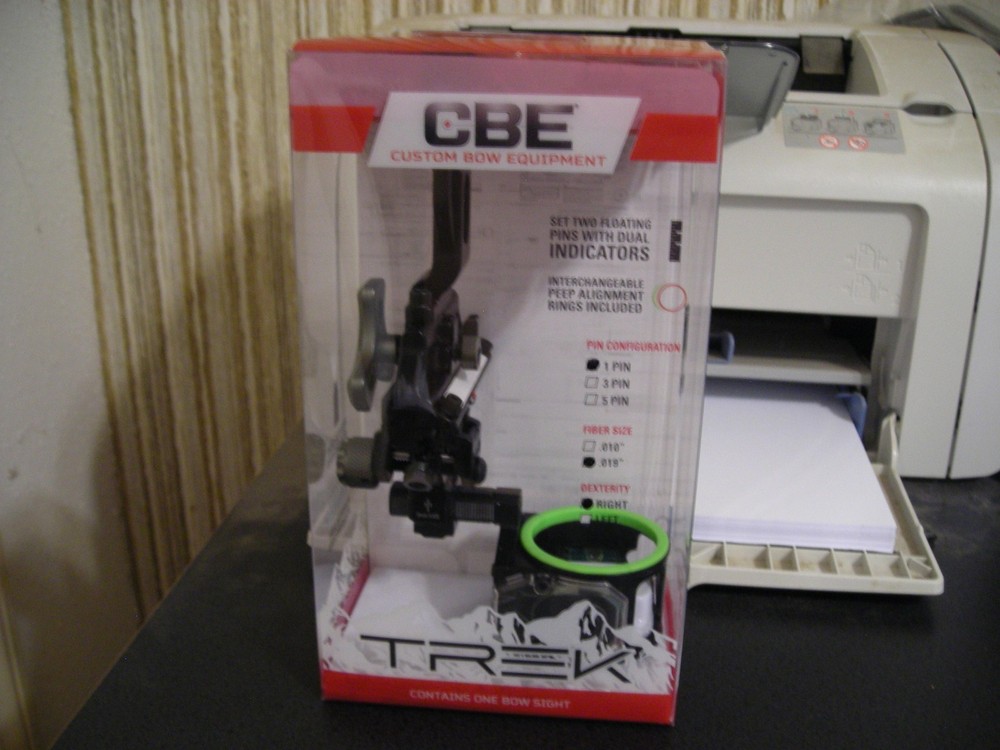 NEW CBE Trek Bow Sight 1 Pin .019 RH CBE-TKS- 1 – RH -19 Right Hand Single Pin