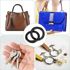 Metal Spring O Rings, Zinc Alloy Spring Keyring Buckle for Keychains/Bag/Purse/D