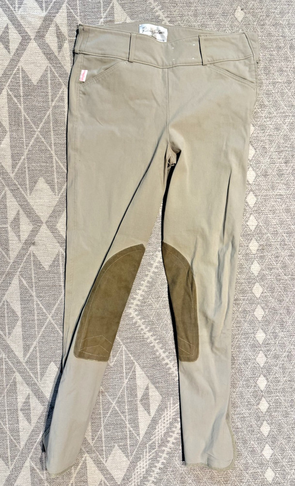 Tailored sportsman mid rise side zip 28