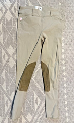 Tailored sportsman mid rise side zip 28