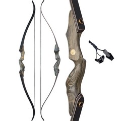 60″ Takedown Recurve Bow 25-50lbs Archery Hunting Bow Arrows Target Practice RH
