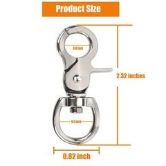 30PCS Trigger Snap Hooks 2.32» x 0.82» Heavy Duty Swivel Snap Hooks Metal C…