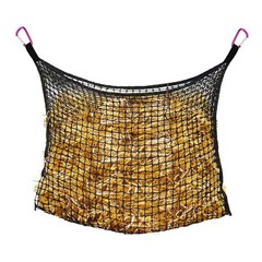 Bloomoak Knotless Slow Feed Hay Net with 4 Carabiner Clips for Horses/Open To…