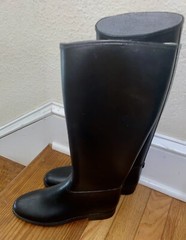 Dafna Rainproof Riding Boots Womens Size 7 Black 18 inches Equestrian Israel