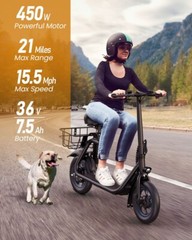 GYROO C1 Folding Electric Scooter with Seat Commuting Scooter