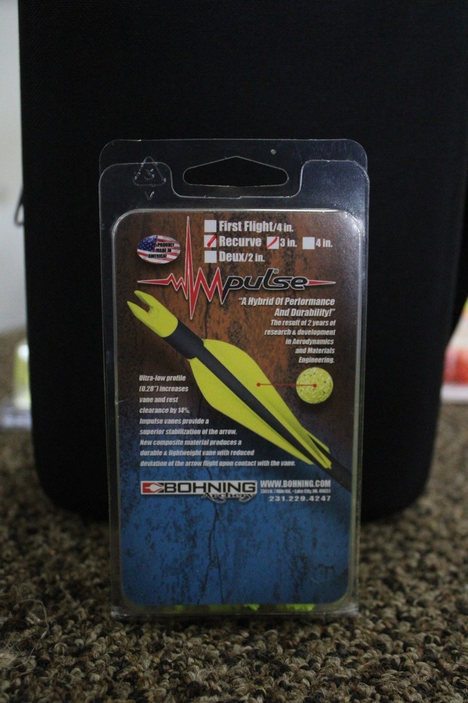 BOHNING IMPULSE VANE – 3 Inch Yellow (100 pack)