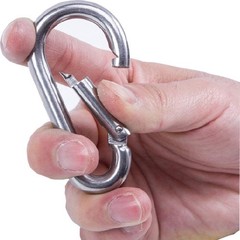 304 Stainless Steel Heavy Duty Carabiner Clip Spring Snap Hook ,Set of 12
