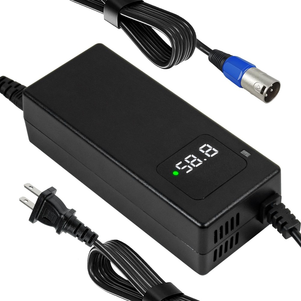 YZPOWER 58.8V 2A Battery Charger for 52V 15Ah Lithium-Ion Battery Packs Featu…