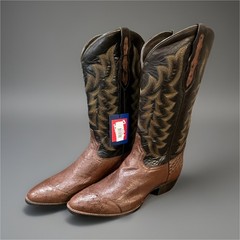 Tony Lama Men’s Genuine Ostrich Western Boots US 13D( New without box )