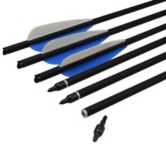 20″ Archery Mixed Carbon Crossbow Bolts Target Hunting Blue Vanes 12 pack