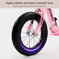 Foldable Commuter Kick Scooter For Adults Teens w/ 12″ Large Air Rubber Tires👍