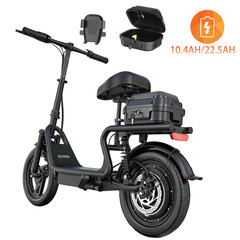 AOVOPRO Foldable Electric Scooter Adults w/Seat & Storage Box, 750W 14″ ESCOOTER