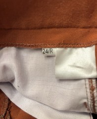 Ovation Rust Breeches with Knee Patches Euro Seat Size 24 Used Very Fair Cond