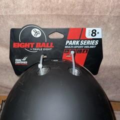 Triple Eight Skateboard Bike Youth 8+ Helmet (Black) Eight Ball (20.5-22”) NB1