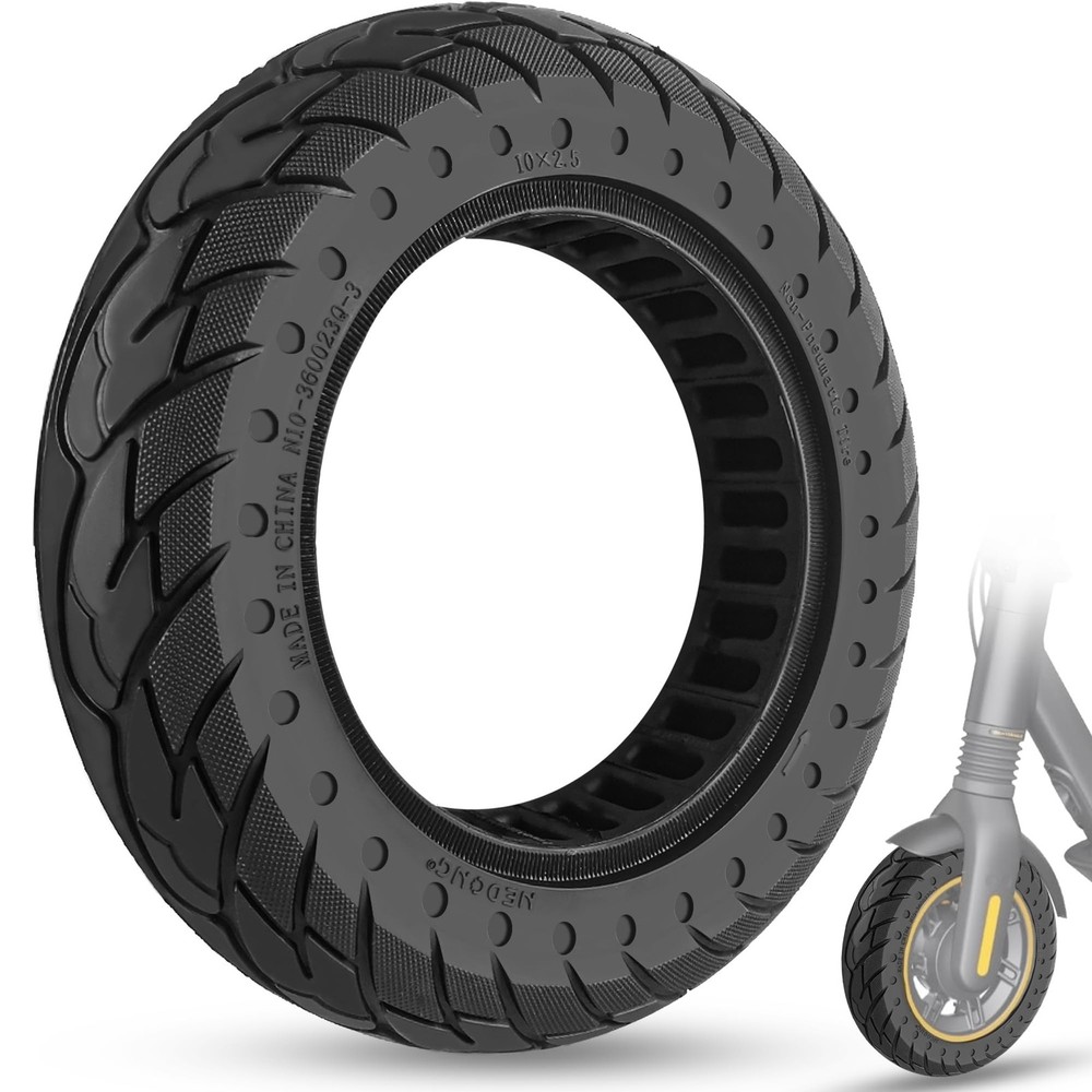 10 x 2.5 Inches Electric Scooter Tire 60/70-6.5 Solid Tire Fit for Ninebot Ma…