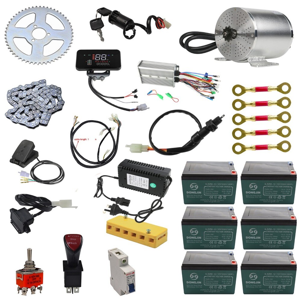 72V 3000W Brushless Electric Motor Controller 50A Battery Charger Throttle Pedal