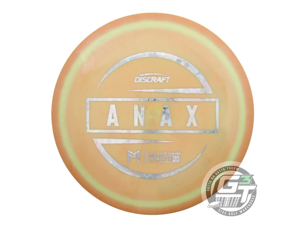 USED Discraft [McBETH] ESP Anax 172g Peach-Yellow Silver Flower Foil Driver Disc