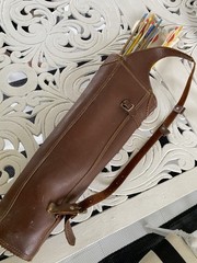 Vintage Archery Black Hawk Cravotta Brothers Swift 1816 Arrows Leather Quiver