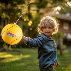 Western Star Tetherball Game Set – Classic and Original – Soft-Touch White