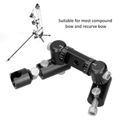 ˜(Black)Double Side V Bar Archery Rod Stabilizer Adjustable Quick Disconnect