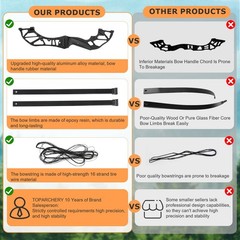 Toparchery Archery Takedown Recurve Bow Hunting Long Bow Set Alloy Riser –