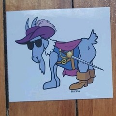 🐐 GOAT USA STICKER – MUSKETEER GOAT – FREE SHIPPING – New!