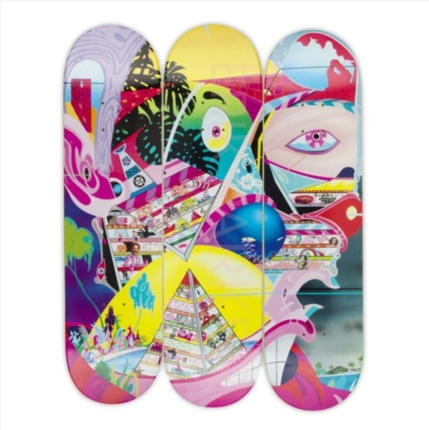 Erik Parker Rome Pays Off Skateboard Deck Art