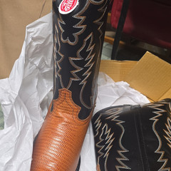 Dan Post 68086 Men’s Western Boots Antq Peanut Lizard Print Size 13