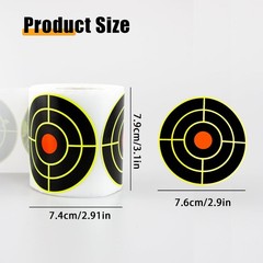 3 Inch Splatter Shooting Targets Stickers, 200 Pcs Self 3″, BLACK
