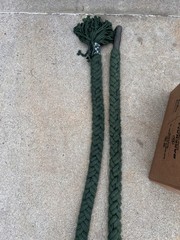 2.25” Large Diameter Cotton Rope Drab Green Soft But Strong About 80’ Slight Use