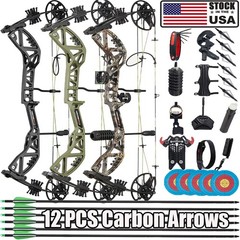 Adjustable 30-70lbs Compound Bow Archery Accessory Set Outdoor Target Hunting RH