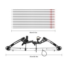 Right Hand Compound Bow For Training W/ 12x Arrow Weight Cams Fully Adjustable