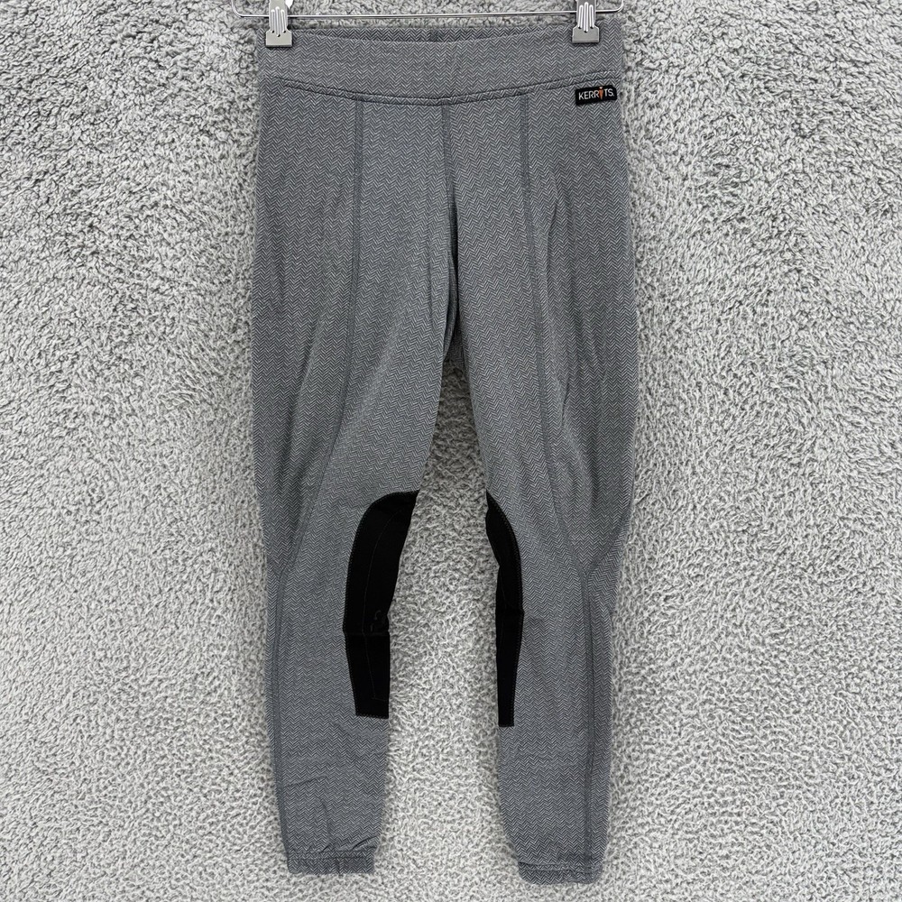 Kerrits Leggings Womens XS Herringbone Gray Breeches Horse Riding Fleece Lite