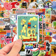 100pcs Trendy Graffiti Stickers Waterproof Decals for Bike Laptop Helmet