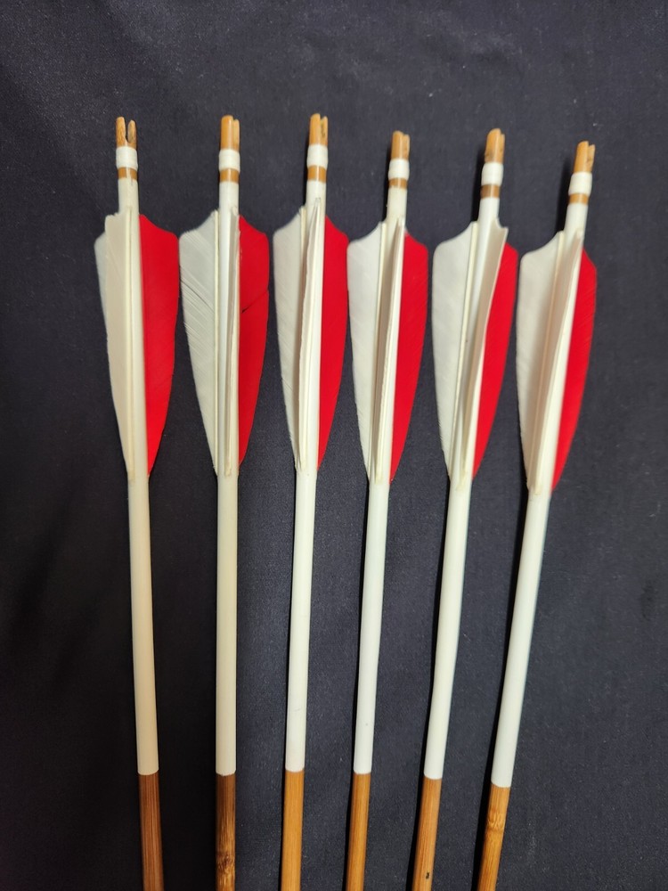 6 Tonkin Bamboo Arrows 45-50lb. Made In The USA
