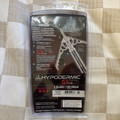 Rage Hypodermic 2 Blade 100 Grain Broad Heads – 3 Pack.