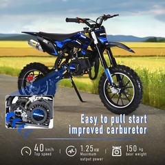 Gas Dirt Bike 49CC 2-Stroke Motorcycle w/Off-Rode Tire Up to 25 Mph,Load 330LBS