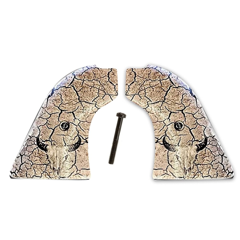 Heritage Rough Rider 22 Grips Western Desert Cattle Skull UV Printed ABS