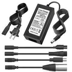 42V 2A Scoter Charger 5 Plugs for 36V Lithium Battery Pack DC 5.5 * 2.1 with …
