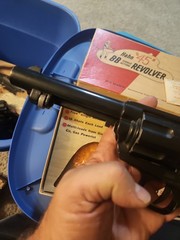 EARLY Hahn Model 45 Single-Action BB Revolver CO2 Air Pistol in Original Box #1