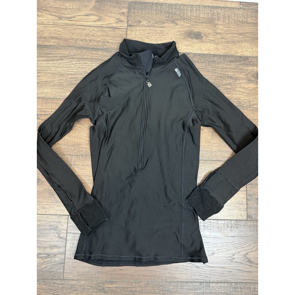 De Soto Triathlon Cycling Jersey Adult womens Large Black Long Sleeve 1/2 Zip