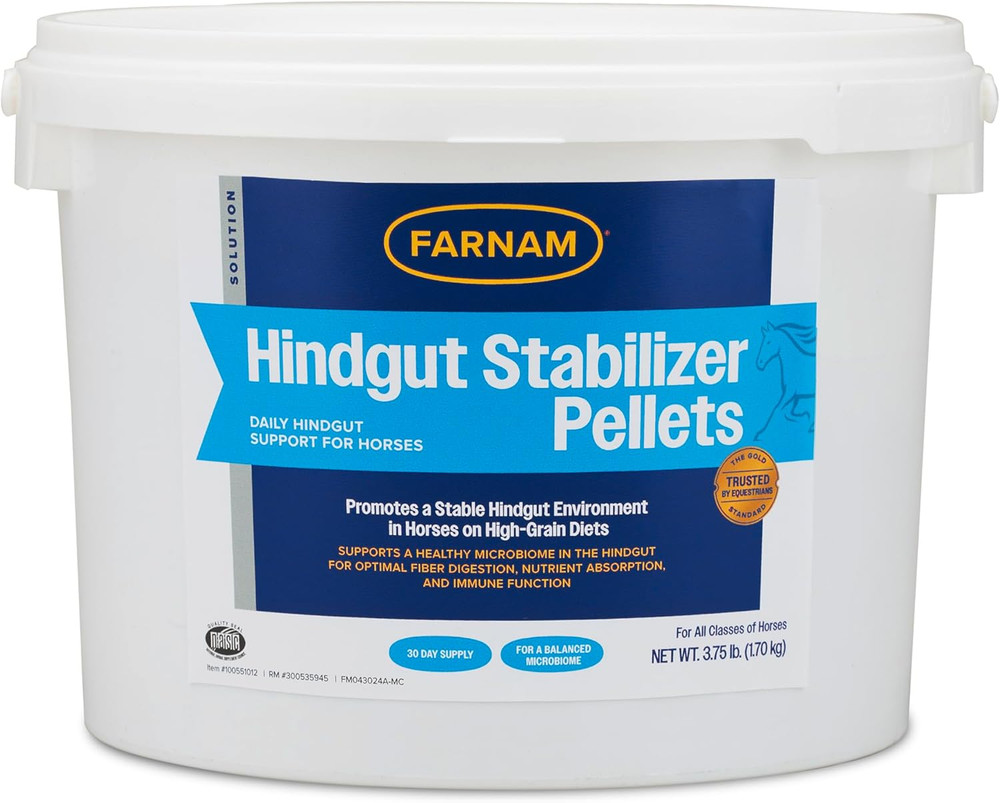 Hindgut Stabilizer Pellets, Daily Digestive & Immune Supplement for Horses Helps